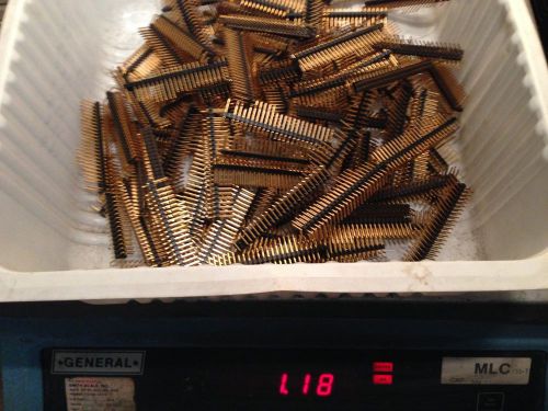 1 pound scrap 2 x 24 pin double row right angle header strip for gold recovery for sale