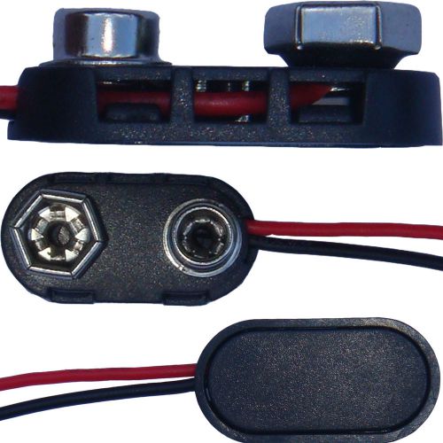 5 x PP3 MN1604 9V BATTERY CLIP SNAP ON CONNECTOR LEAD