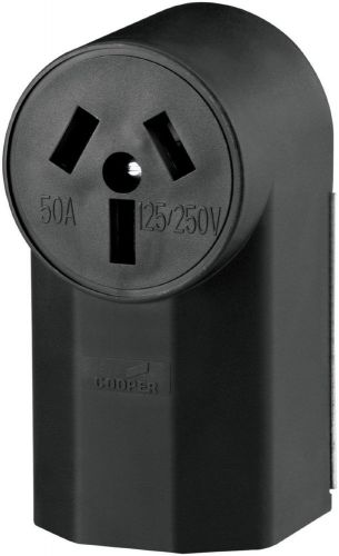 New cooper wiring devices 112 50-amp 125-volts power receptacle, black for sale