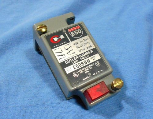 CUTLER HAMMER E50SBN LIMIT SWITCH CONTACT BODY series A2 WITH INDICATOR LIGHT