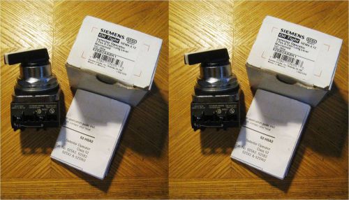 (Lot of 2) SIEMENS 52SB2-AABK1 HD Selector A Cam 2 Pos 1NO Maintained Long