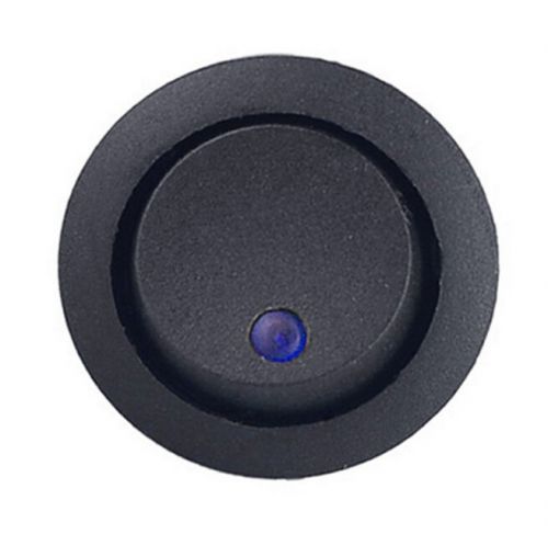 10pcs Round Rocker Toggle Switch Blue LED On-Off Control SPST 12v 16A Switch
