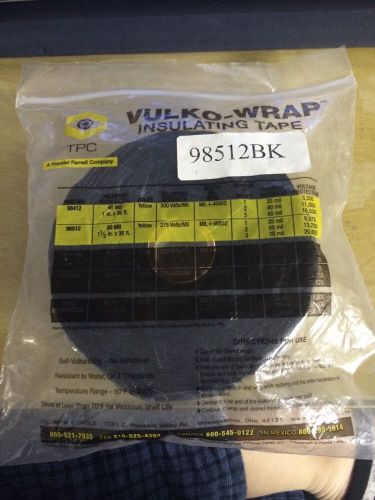 TPC VULKO-WRAP 98512BK Reinforced Insulating Tape 50 mil 1 1/2&#034;x 36ft