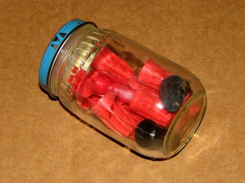 Lot of 13 wire nut connectors red/brown, wire twists 12-14 awg for sale