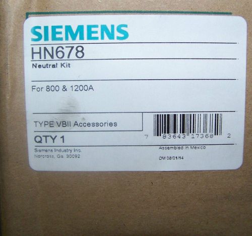 Siemens 1200 amp Neutral kit  HN678