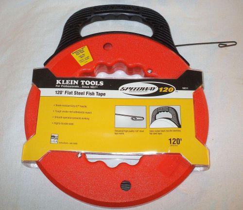 Klein Tools Speedway 120&#039; Flat Steel Fish Tape USA &#034;New in Packaging&#034; mdl 50211