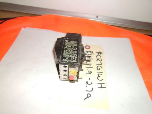 GENERAL ELECTRIC OVERLOAD RELAY #CR71WH RANG:1.9-2.7A
