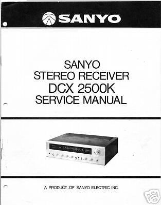 SANYO ORIGINAL SERVICE MANUAL DCX 2500K DCX2500K
