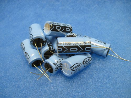(10) new xicon radial electrolytic capacitors: 2200uf (2200 uf) 35v (85?c rated) for sale