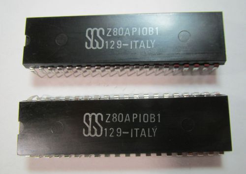 Two rare, sgs z80 cpu z80api0b1, italy 40 pin new old stock nos lot vintage for sale