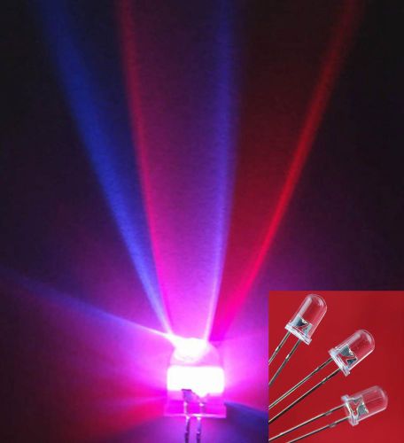 50PCS Bulk 5MM Water Clear RGB Rainbow Fast Flash LEDs Lamp Light Emitting Diode