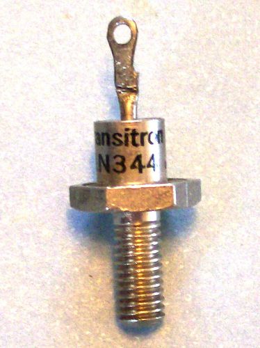 1N344 Transitron Silicon Rectifier 300V 200mA DO-4 Cathode Case - Vintage NOS