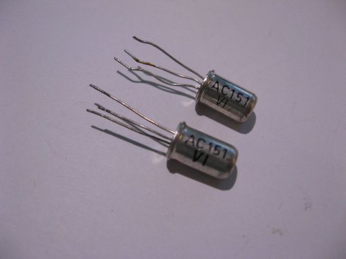Lot 2 Siemens AC151 Germanium Vintage Fuzz Transistor PNP Gain 184+ USED PULLS