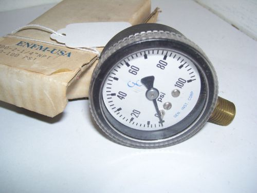 2&#034; gauge 100 psi  1/4  lc  pressure gauge new-  calibrate before shipping itl for sale