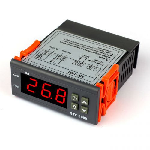 Elegant 220v digital stc-1000 temperature controller thermostat with sensor for sale