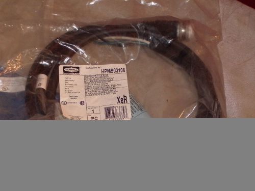 Hubbell hpms03106 mini-quick male plug straight 6 ft. 16 awg stoow cable cordset for sale