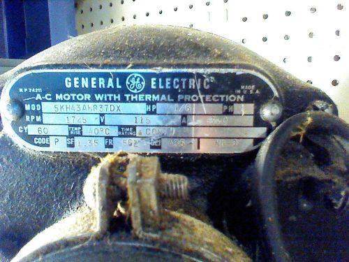 GE general electric 1/6 hp motor