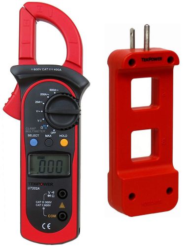 Tekpower ut202a ac/dc voltage ac 600 amp clamp meter with ac line splitter for sale