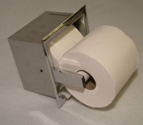 Commercial Home Recessed Double Extra Spear Roll Toilet Paper Holder Dispenser