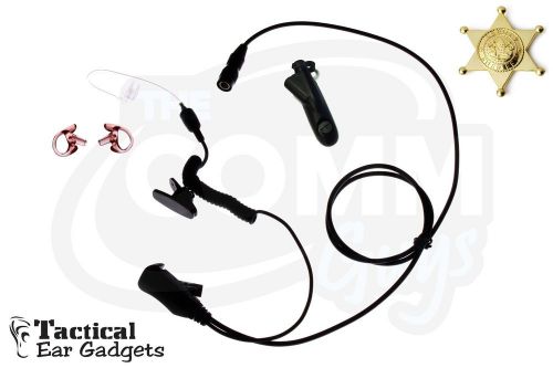 Quick release coyote lapel mic police earpiece motorola ht1250 mtx850 mtx950 for sale
