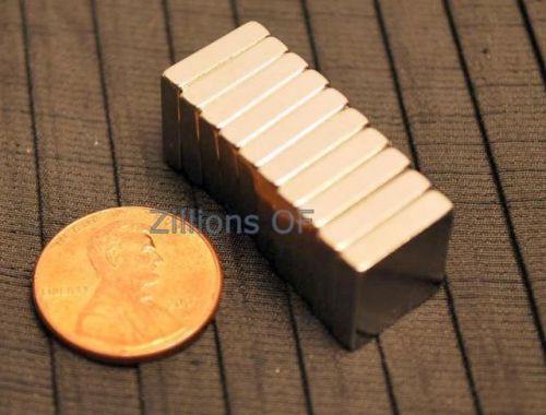 10 Neodymium Magnets 1/2 x 1/2 x 1/8 Block Magnet N48