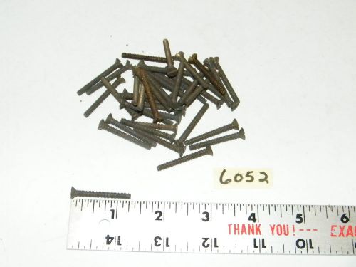 6-32 x 1 1/4 slotted flat head solid brass machine screws vintage qty 40 for sale