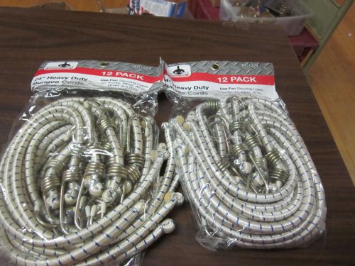 24 ~ G INDUSTRIAL TOOL 24&#034; / 2ft SHOCK / BUNGEE CORDS HEAVY DUTY TIE DOWN STRAPS