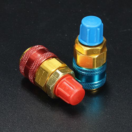 Quick couplers connector for refrigerant r134a car automobile a/c with adapter for sale