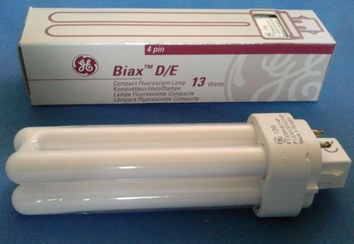 2 GE Lighting Biax® D/E 13Watt 4-Pin Plug-In Fluorescent Bulbs - Base:G24q-1