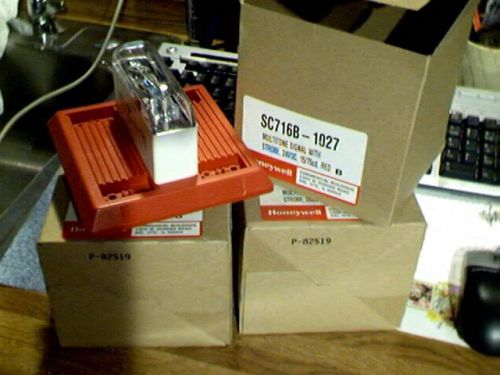 SC716B-1027 HONEYWELL STROBE SIGNAL MULTITONE RED 24VDC NEW IN BOX nr