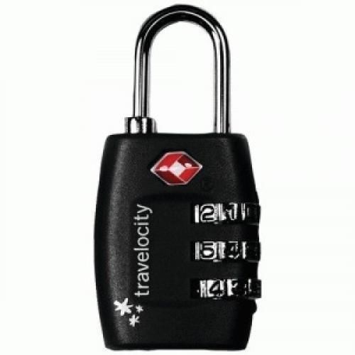 Travelocity tvlk3-bk 3-dial tsa combination lock (black) for sale