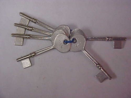 #549 AntiqueTaylor bit keys 6 keys one price. Locksmith, maint., repair