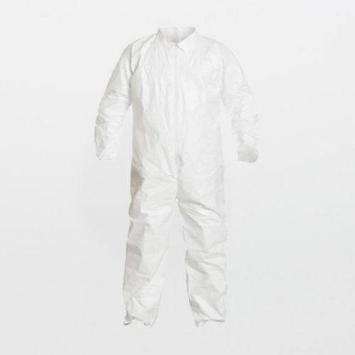 Lot of 25 dupont tyvek isoclean clean coveralls (lg) individually wrapped packs for sale