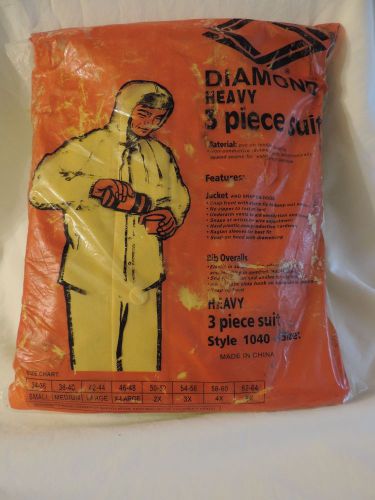 Diamond Heavy Three Piece Rain Suit Size XXLarge 2X