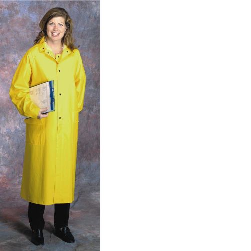 RC100/2X - Brand New Size 2X-Large YELLOW RAINCOAT 35mil PVC Polyester 48&#034;
