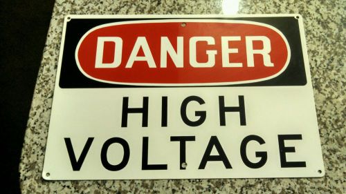 High Voltage metal sign
