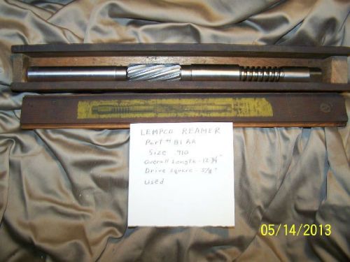Tool lempco reamer 381aa  size 910 overall length 12 3/4 drive square 5/8 used for sale