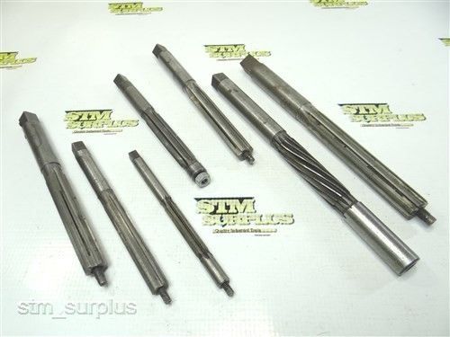 Nice lot of 7 hss straight shank expansion reamers 23/64&#034; to 3/4&#034; cleveland for sale