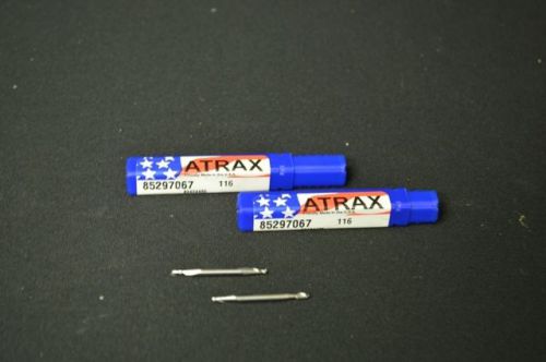 Lot of 2 atrax 85297067 square end mills 2 flute 3/32 double end solid carbide for sale