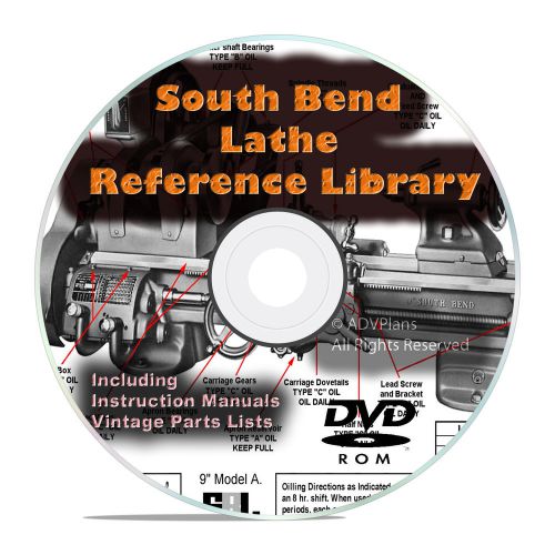 South bend lathe reference library, parts list, learn how to run a lathe dvd v26 for sale