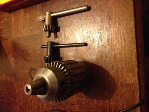 Jacobs chuck 59b 3/16-3/4 cap. headstock chuck 1.5x8pi. spindle with 2 #4 keys for sale