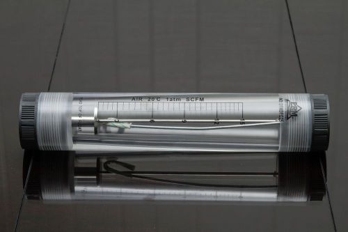 Prm dfg-25 rotameter 1-15 scfm air flow meter 1 inch npt connector viton seals for sale