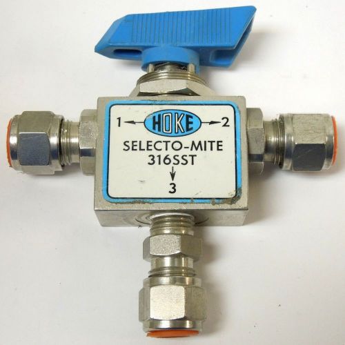 Hoke 7165g6y 3/8&#034; selecto-mite ball valve tube connection 316ss  &lt;313r1 for sale