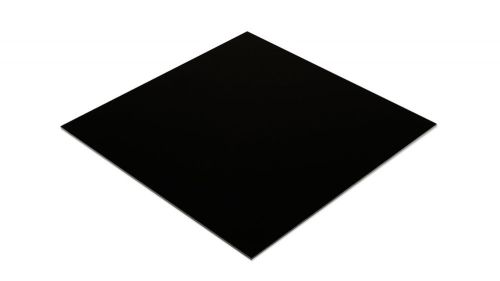 Black opaque 12&#034; x 12&#034; x 0.118 (1/8) thick cast acrylic sheet for sale