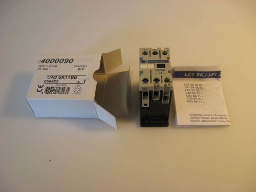 TELEMECANIQUE AUXILIARY CONTACTOR, CA3SK11BD, 27 MM 24VDC- NEW IN BOX