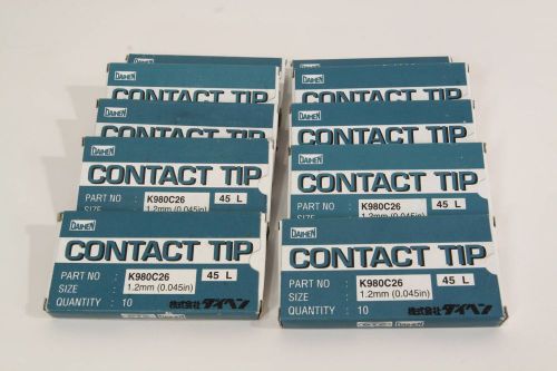 10 Boxes Daihen OTC Mig Welding Contact Tips 1.2mm 45L size .045