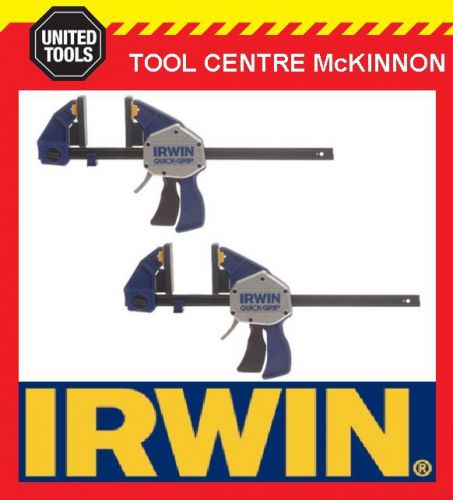 2 x IRWIN QUICK-GRIP XP 18” / 450mm ONE HANDED BAR CLAMP – 272kg CLAMPING FORCE
