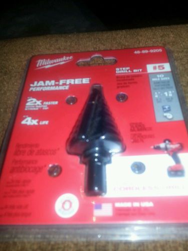 Milwaukee 48-89-9205 #5 Step Drill Bit, 1/4 in. - 1-3/8 in. by 1/8 in.