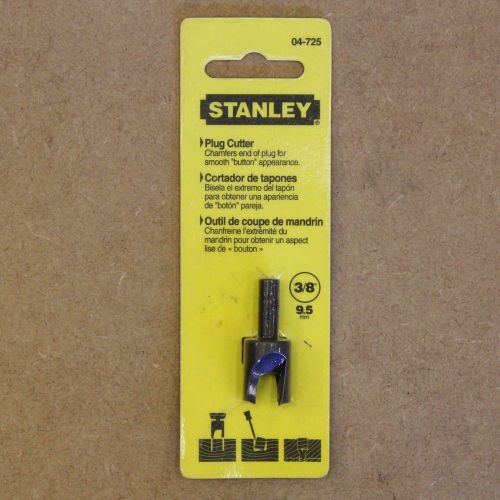 STANLEY 04-725  PLUG CUTTER SIZE 3/8&#034; 9.5MM - MADE IN USA