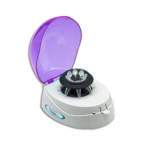Benchmark scientific c1008-p-e myfuge mini centrifuge w/ purple lid, 230v for sale